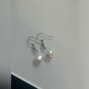 Gold and Silver Heart Earrings